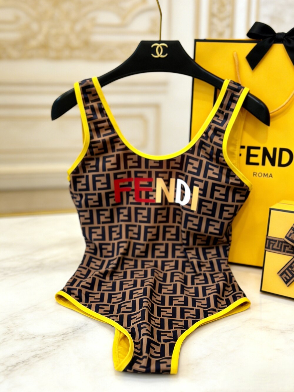 Fendi Monogram One Piece Swimsuit